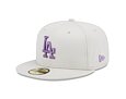 Kšiltovka New Era 59FIFTY MLB League Essential Los Angeles Dodgers Stone / Purple Nitro