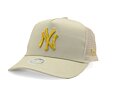 Dámská kšiltovka New Era - 9FORTY Trucker Metallic - NY Yankees - Stone / Gold