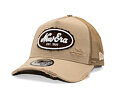Kšiltovka New Era - Branded Oval Canvas Distress 9FORTY Trucker - Camel