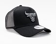 Kšiltovka New Era - NBA Black on Black 9FORTY Trucker - Chicago Bulls - Black