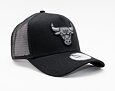 Kšiltovka New Era 9FORTY Trucker NBA Black on Black Team Logo Chicago Bulls