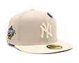 Kšiltovka New Era 59FIFTY MLB World Series Pin New York Yankees Stone / Chrome White