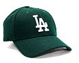 Kšiltovka New Era 9FORTY MLB Melton Wool Essential Los Angeles Dodgers Dark Green / White