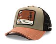Kšiltovka Capslab - Lucky Luke Trucker - Faster Than His Shadow - Olive / Rust