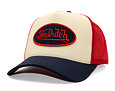 Kšiltovka Von Dutch - Classic Logo Trucker - Beige / Navy / Red