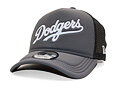 Kšiltovka New Era - MLB Foam Script 9FORTY Trucker - LA Dodgers - Graphite