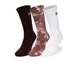 Ponožky New Era - Tie dye Crew Socks 3pk - Brown / Tie Dye / White