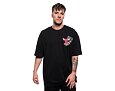 Triko New Era NBA Arch WordMark Oversized Tee Chicago Bulls Black / Front Door Red
