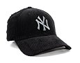 Kšiltovka New Era 9FORTY MLB Wide Cord New York Yankees Black / Pearl Grey