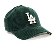 Kšiltovka New Era 9FORTY MLB Wide Cord Los Angeles Dodgers Dark Green / Stone