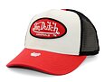 Kšiltovka Von Dutch - Originals Cotton Twill Boston Trucker - Cream / Red
