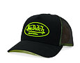 Kšiltovka Von Dutch - Neon California Logo Baseball Trucker - Black / Neon Yellow