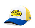 Kšiltovka Von Dutch - California Oval Logo Baseball - White / Yellow / Blue