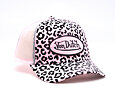 Dámská kšiltovka Von Dutch - Velvet Leopard Print Baseball - Pink / White