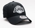 Kšiltovka New Era 9FORTY Black & White Los Angeles Lakers Strapback Black