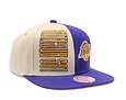 Kšiltovka Mitchell & Ness NBA Pop Panel Snapback Los Angeles Lakers Off White