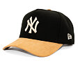 Kšiltovka New Era - MLB Suede Visor 9FORTY A-Frame - NY Yankees - Black / Camel