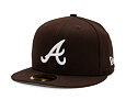 Kšiltovka New Era - MLB Seasonal 59FIFTY - Atlanta Braves - Burnt Wood - Brown