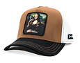 Kšiltovka Capslab - Mona Gringa Art Trucker - Brown / White