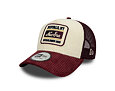 Kšiltovka New Era - Branded Cord Visor 9FORTY A-Frame Trucker - Maroon / Stone