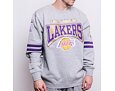 Mikina Mitchell & Ness All Over Print Fleece Crew Los Angeles Lakers Grey Heather