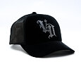Dámská kšiltovka Von Dutch - Velvet Rhinestone VD Logo Baseball - Black