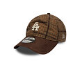 Kšiltovka New Era - MLB Mix Check 9TWENTY - LA Dodgers - Chestnut Brown / Stone