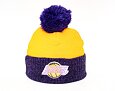 Kulich Mitchell & Ness Los Angeles Lakers Two Tone Pom Beanie HWC Yellow