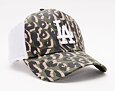 Kšiltovka New Era 9FORTY Trucker Wild Camo Los Angeles Dodgers Snapback New Olive