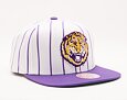 Kšiltovka Mitchell & Ness NCAA Retro Pinstripe Snapback Louisiana State University White
