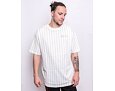 Triko New Era Oversized Pinstripe Tee Off White / Jade Green