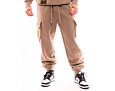 Tepláky New Era Script Cargo Joggers Ash Brown / Metalic Gold