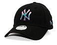 Dámská Kšiltovka New Era - MLB Womens Metallic Ombre 9FORTY - NY Yankees - Black / Ink Purple