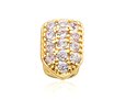 Pozlacený Zub s kamínky The Single-Tooth Cap CZ Grillz Bottom