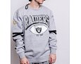 Mikina Mitchell & Ness All Over Print Fleece Crew Oakland Raiders Grey Heather