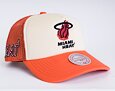 Kšiltovka Mitchell & Ness Miami Heat Off White Trucker HWC Off White