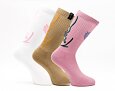 Ponožky Karl Kani Signature Flower 3-Pack Socks white/sand/pink