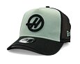 Kšiltovka New Era - F1 Seasonal 9FORTY Trucker - Haas Formula 1 - Black / Mint Green