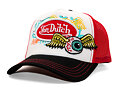 Kšiltovka Von Dutch - Flying Eyeball Patches Trucker - White / Red