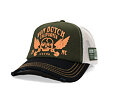 Kšiltovka Von Dutch - Skull Wings MC Trucker - Olive / White