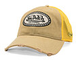 Kšiltovka Von Dutch - California Checkered Patch Baseball - Tan / Yellow