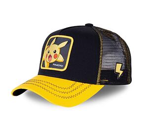 Kšiltovka Capslab Trucker - Pokémon - Pikachu - Black / Yellow