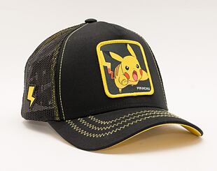 Kšiltovka Capslab - Trucker Pokémon - Pikachu - Black / Black