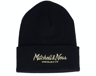 Kulich Mitchell & Ness Branded Pinscript Cuff Knit Black / Gold