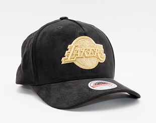 Kšiltovka Mitchell & Ness Los Angeles Lakers Black & Gold Suede Redline Stretch Snapback Black