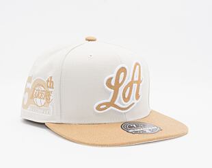 Kšiltovka Mitchell & Ness Sandman Fitted Hwc Los Angeles Lakers Off White