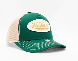 Kšiltovka Von Dutch Boston Trucker Cotton Twill Green/Tan