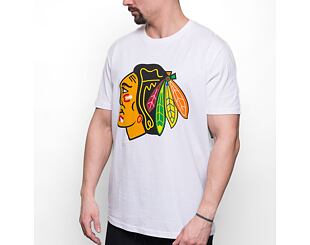 Triko Mitchell & Ness NHL Team Logo Tee Chicago Blackhawks White