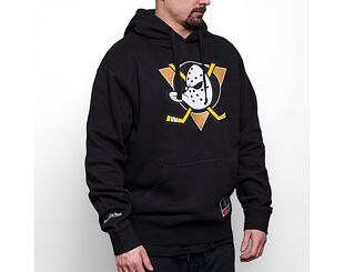 Mikina Mitchell & Ness NHL Team Logo Hoody Anaheim Ducks Black