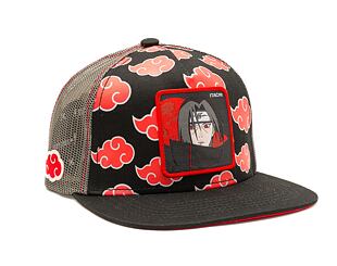 Kšiltovka Capslab Naruto - Itachi Uchiha Flat Black / Red